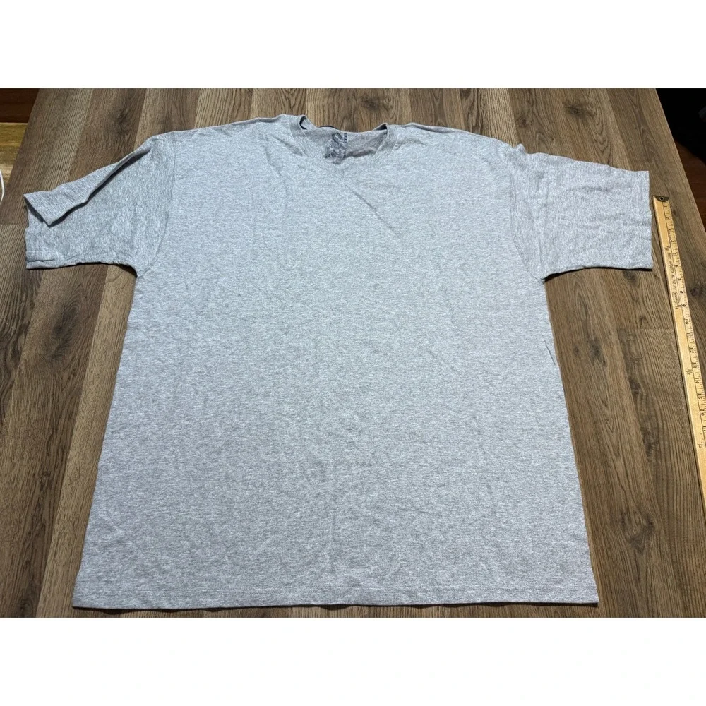 Fruit of the Loom T-Shirt Mens Size 2XL Gray Short Sleeve Solid Crew Neck Cotton